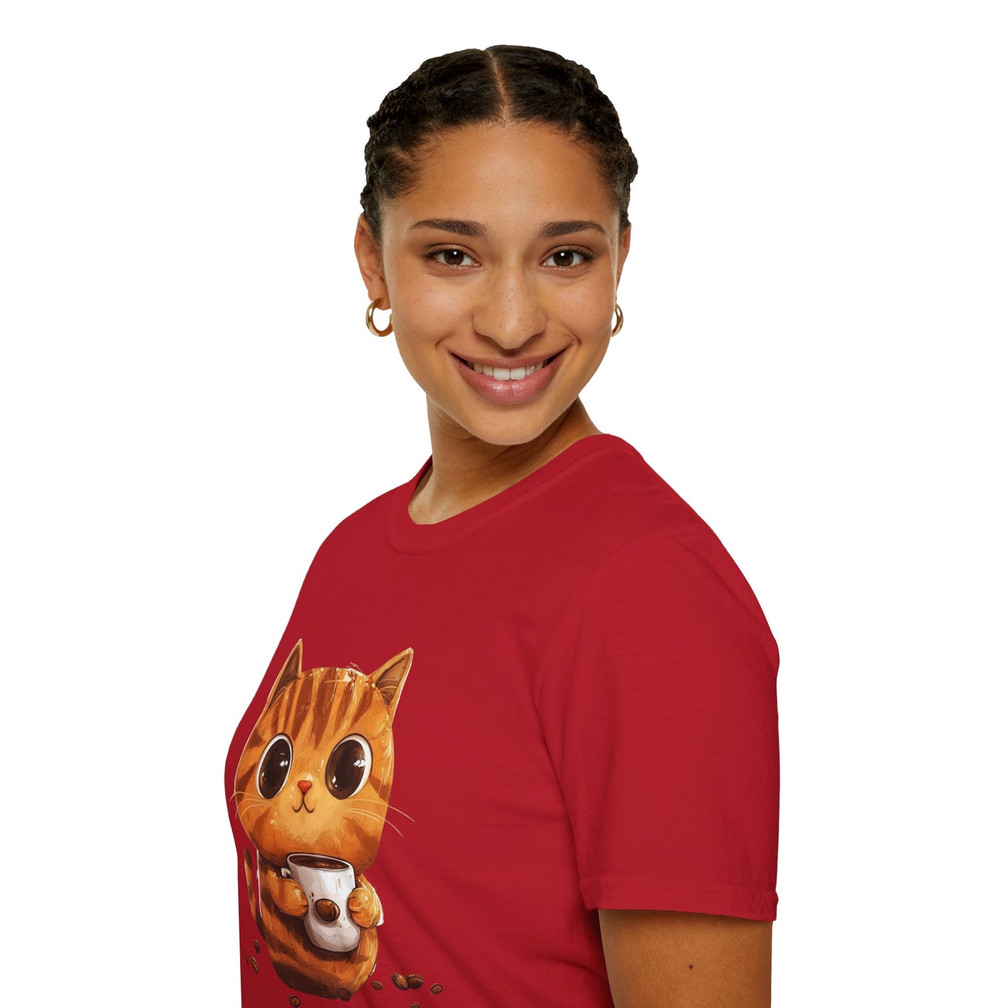 fluffy Coffee-Cat T-Shirt