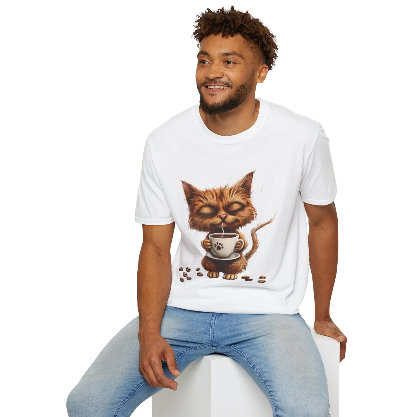 Calm Coffee-Cat T-Shirt