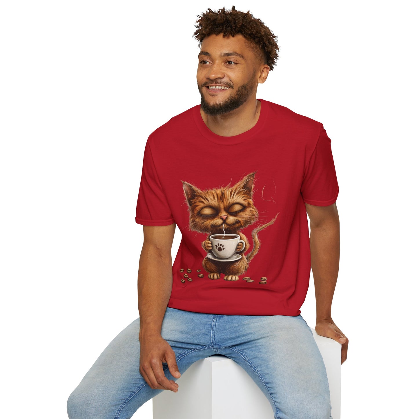 Calm Coffee-Cat T-Shirt