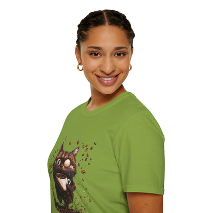 Crazy Coffee-Cat T-Shirt