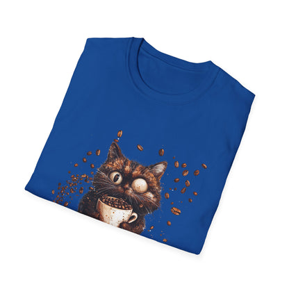 Crazy Coffee-Cat T-Shirt