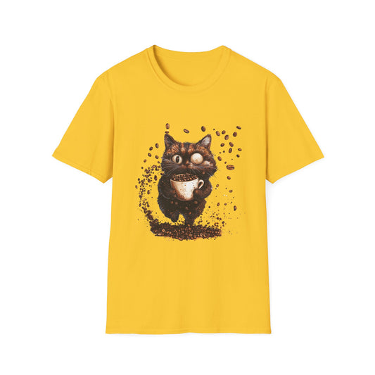 Crazy Coffee-Cat T-Shirt