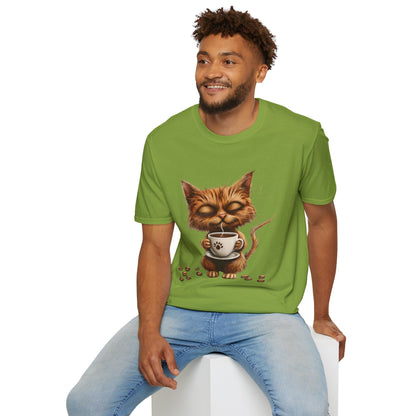 Calm Coffee-Cat T-Shirt