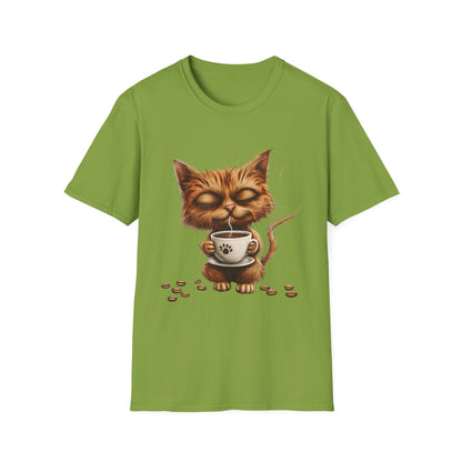 Calm Coffee-Cat T-Shirt