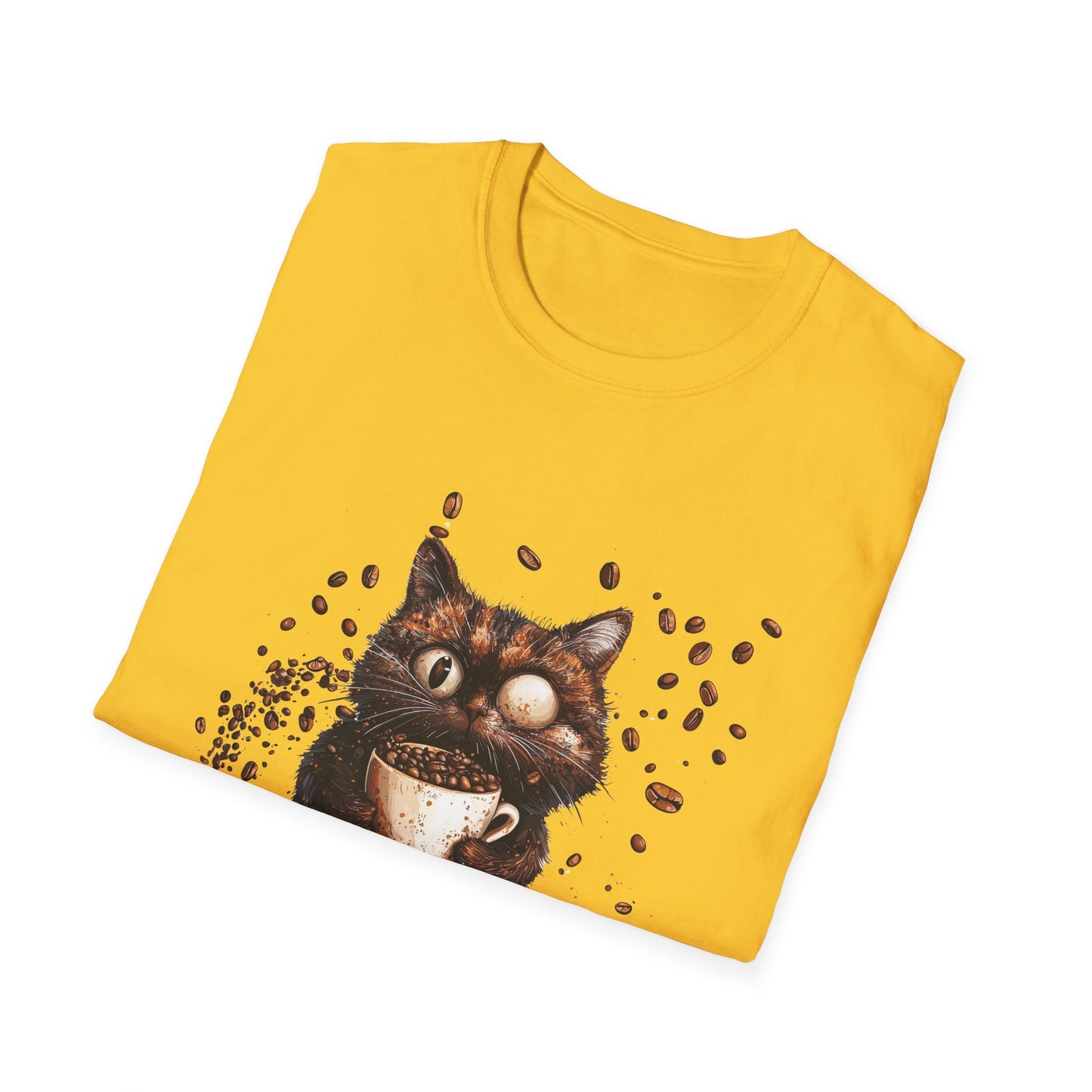 Crazy Coffee-Cat T-Shirt