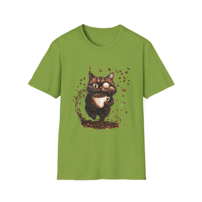 Crazy Coffee-Cat T-Shirt